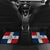 Dominican Republic Flag Car Mats Red White and Blue Pattern with National Emblem and Tribal Design - Wonder Print Shop