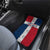 Dominican Republic Flag Car Mats Red White and Blue Pattern with National Emblem and Tribal Design - Wonder Print Shop