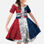 Dominican Republic Flag Family Matching Puletasi and Hawaiian Shirt Red White and Blue Pattern with National Emblem and Tribal Design - Wonder Print Shop