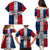 Dominican Republic Flag Family Matching Puletasi and Hawaiian Shirt Red White and Blue Pattern with National Emblem and Tribal Design - Wonder Print Shop