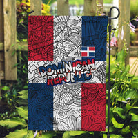 Dominican Republic Flag Garden Flag Red White and Blue Pattern with National Emblem and Tribal Design - Wonder Print Shop