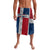 Dominican Republic Flag Lavalava Red White and Blue Pattern with National Emblem and Tribal Design - Wonder Print Shop