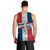 Dominican Republic Flag Men Tank Top Red White and Blue Pattern with National Emblem and Tribal Design - Wonder Print Shop
