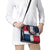 Dominican Republic Flag Shoulder Handbag Red White and Blue Pattern with National Emblem and Tribal Design - Wonder Print Shop