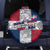 Dominican Republic Flag Spare Tire Cover Red White and Blue Pattern with National Emblem and Tribal Design - Wonder Print Shop