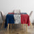 Dominican Republic Flag Tablecloth Red White and Blue Pattern with National Emblem and Tribal Design - Wonder Print Shop