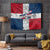 Dominican Republic Flag Tapestry Red White and Blue Pattern with National Emblem and Tribal Design - Wonder Print Shop