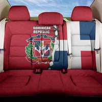 Dominican Republic Flag Half Zip Design Back Car Seat Cover with Coat of Arms and Taino Symbol - Wonder Print Shop