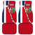 Dominican Republic Flag Half Zip Design Car Mats with Coat of Arms and Taino Symbol - Wonder Print Shop