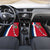 Dominican Republic Flag Half Zip Design Car Mats with Coat of Arms and Taino Symbol - Wonder Print Shop