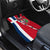 Dominican Republic Flag Half Zip Design Car Mats with Coat of Arms and Taino Symbol - Wonder Print Shop