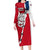 Dominican Republic Flag Half Zip Design Family Matching Long Sleeve Bodycon Dress and Hawaiian Shirt with Coat of Arms and Taino Symbol - Wonder Print Shop