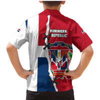 Dominican Republic Flag Half Zip Design Family Matching Mermaid Dress and Hawaiian Shirt with Coat of Arms and Taino Symbol - Wonder Print Shop