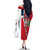 Dominican Republic Flag Half Zip Design Family Matching Off The Shoulder Long Sleeve Dress and Hawaiian Shirt with Coat of Arms and Taino Symbol - Wonder Print Shop