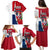 Dominican Republic Flag Half Zip Design Family Matching Puletasi and Hawaiian Shirt with Coat of Arms and Taino Symbol - Wonder Print Shop