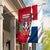 Dominican Republic Flag Half Zip Design Garden Flag with Coat of Arms and Taino Symbol - Wonder Print Shop