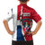 Dominican Republic Flag Half Zip Design Hawaiian Shirt with Coat of Arms and Taino Symbol - Wonder Print Shop