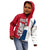 Dominican Republic Flag Half Zip Design Kid Hoodie with Coat of Arms and Taino Symbol - Wonder Print Shop