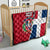 Dominican Republic Flag Half Zip Design Quilt with Coat of Arms and Taino Symbol - Wonder Print Shop