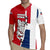 Dominican Republic Flag Half Zip Design Rugby Jersey with Coat of Arms and Taino Symbol - Wonder Print Shop