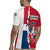 Dominican Republic Flag Half Zip Design Rugby Jersey with Coat of Arms and Taino Symbol - Wonder Print Shop