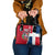 Dominican Republic Flag Half Zip Design Shoulder Handbag with Coat of Arms and Taino Symbol - Wonder Print Shop