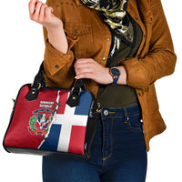 Dominican Republic Flag Half Zip Design Shoulder Handbag with Coat of Arms and Taino Symbol - Wonder Print Shop