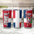 Dominican Republic Flag Half Zip Design Tumbler Cup with Coat of Arms and Taino Symbol - Wonder Print Shop