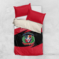 Dominican Republic Flag Bedding Set with Map National Coat of Arms Island Silhouette - Wonder Print Shop