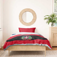 Dominican Republic Flag Bedding Set with Map National Coat of Arms Island Silhouette - Wonder Print Shop