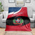 Dominican Republic Flag Blanket with Map National Coat of Arms Island Silhouette - Wonder Print Shop