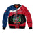 Dominican Republic Flag Bomber Jacket with Map National Coat of Arms Island Silhouette - Wonder Print Shop
