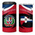 Dominican Republic Flag 4 in 1 Can Cooler Tumbler with Map National Coat of Arms Island Silhouette - Wonder Print Shop