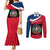Dominican Republic Flag Couples Matching Mermaid Dress and Long Sleeve Button Shirt with Map National Coat of Arms Island Silhouette - Wonder Print Shop