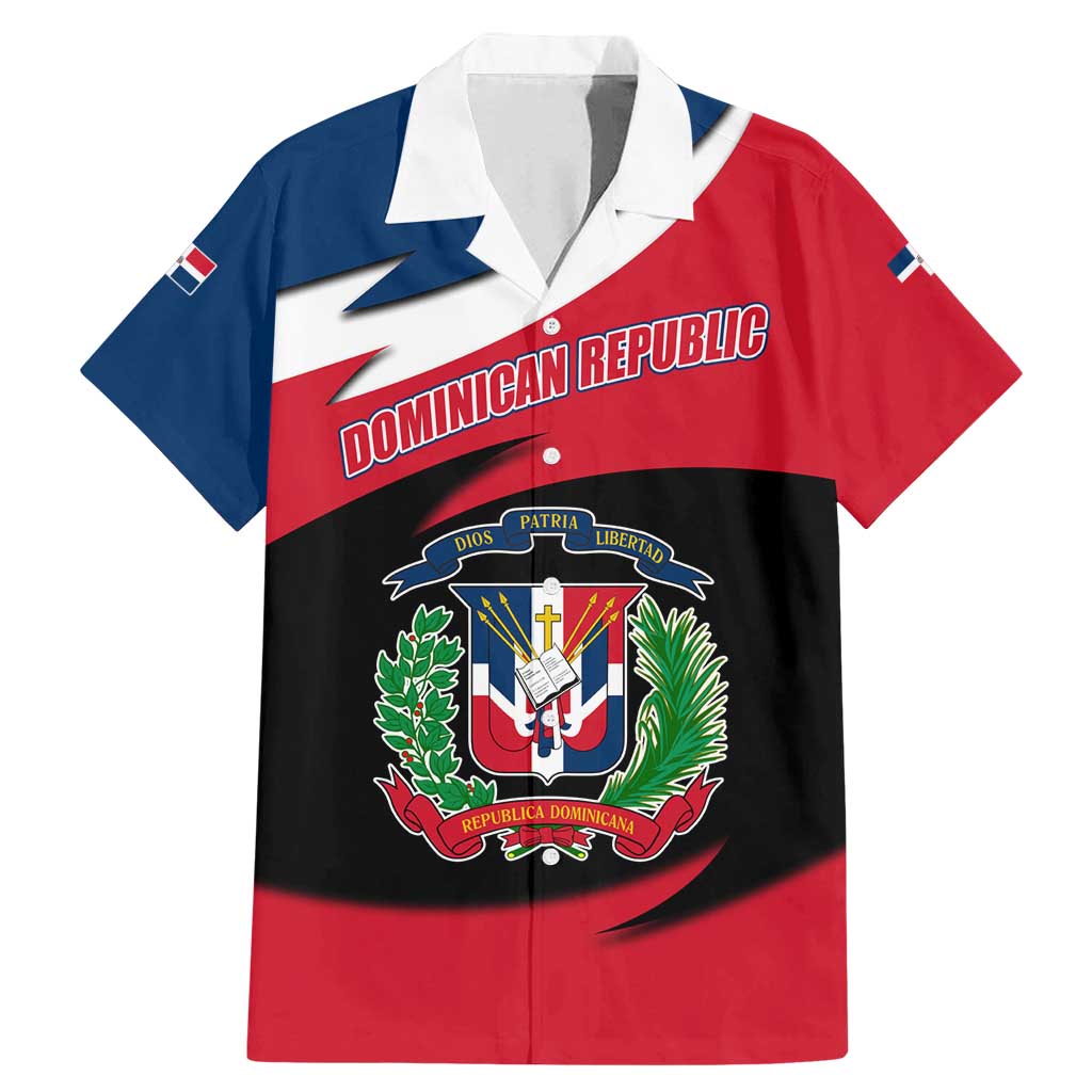 Dominican Republic Flag Family Matching Mermaid Dress and Hawaiian Shirt with Map National Coat of Arms Island Silhouette - Wonder Print Shop
