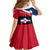 Dominican Republic Flag Family Matching Off The Shoulder Long Sleeve Dress and Hawaiian Shirt with Map National Coat of Arms Island Silhouette - Wonder Print Shop