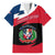 Dominican Republic Flag Family Matching Off The Shoulder Long Sleeve Dress and Hawaiian Shirt with Map National Coat of Arms Island Silhouette - Wonder Print Shop