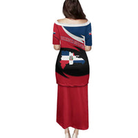 Dominican Republic Flag Family Matching Puletasi and Hawaiian Shirt with Map National Coat of Arms Island Silhouette - Wonder Print Shop