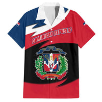 Dominican Republic Flag Family Matching Summer Maxi Dress and Hawaiian Shirt with Map National Coat of Arms Island Silhouette - Wonder Print Shop
