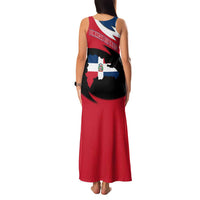 Dominican Republic Flag Family Matching Tank Maxi Dress and Hawaiian Shirt with Map National Coat of Arms Island Silhouette - Wonder Print Shop