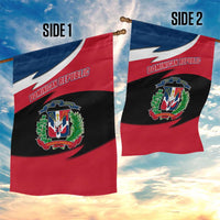 Dominican Republic Flag Garden Flag with Map National Coat of Arms Island Silhouette - Wonder Print Shop