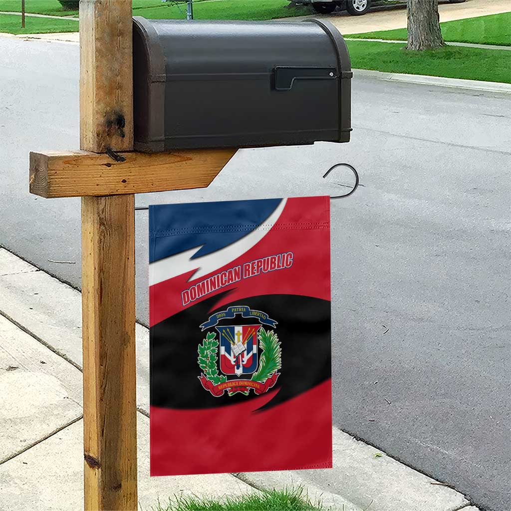 Dominican Republic Flag Garden Flag with Map National Coat of Arms Island Silhouette - Wonder Print Shop