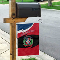Dominican Republic Flag Garden Flag with Map National Coat of Arms Island Silhouette - Wonder Print Shop