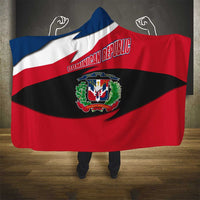 Dominican Republic Flag Hooded Blanket with Map National Coat of Arms Island Silhouette - Wonder Print Shop