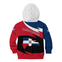 Dominican Republic Flag Kid Hoodie with Map National Coat of Arms Island Silhouette - Wonder Print Shop