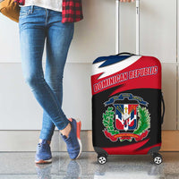 Dominican Republic Flag Luggage Cover with Map National Coat of Arms Island Silhouette - Wonder Print Shop