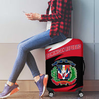 Dominican Republic Flag Luggage Cover with Map National Coat of Arms Island Silhouette - Wonder Print Shop