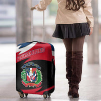 Dominican Republic Flag Luggage Cover with Map National Coat of Arms Island Silhouette - Wonder Print Shop