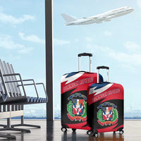 Dominican Republic Flag Luggage Cover with Map National Coat of Arms Island Silhouette - Wonder Print Shop