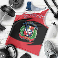 Dominican Republic Flag Men Tank Top with Map National Coat of Arms Island Silhouette - Wonder Print Shop